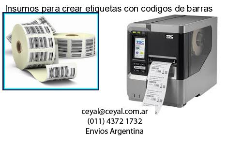 Insumos para crear etiquetas con codigos de barras