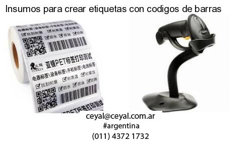 Insumos para crear etiquetas con codigos de barras