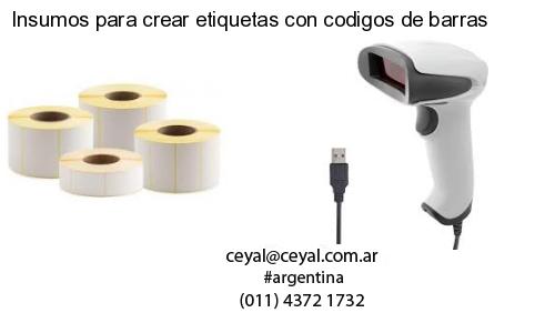 Insumos para crear etiquetas con codigos de barras