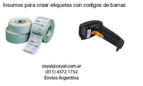 Insumos para crear etiquetas con codigos de barras