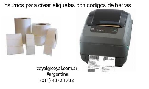 Insumos para crear etiquetas con codigos de barras
