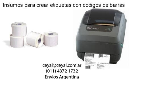 Insumos para crear etiquetas con codigos de barras
