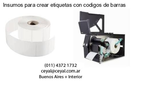 Insumos para crear etiquetas con codigos de barras