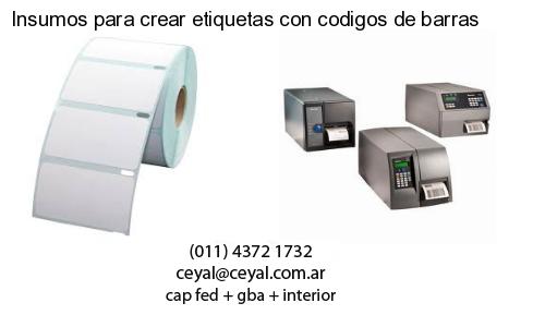 Insumos para crear etiquetas con codigos de barras