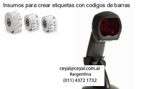 Insumos para crear etiquetas con codigos de barras
