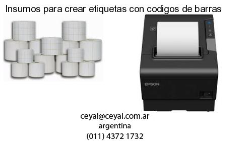 Insumos para crear etiquetas con codigos de barras