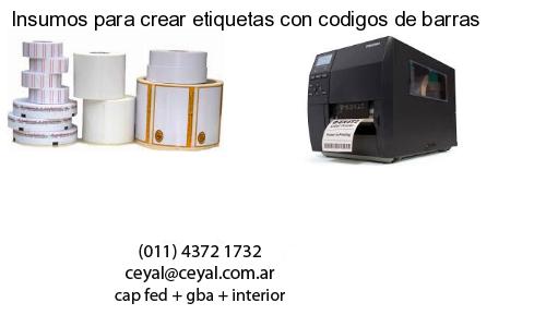Insumos para crear etiquetas con codigos de barras
