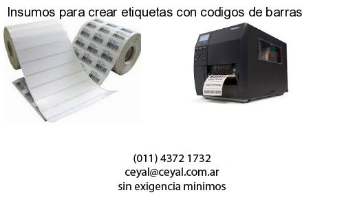 Insumos para crear etiquetas con codigos de barras