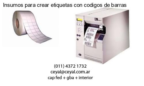 Insumos para crear etiquetas con codigos de barras