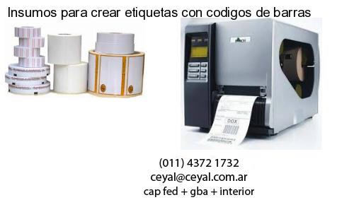 Insumos para crear etiquetas con codigos de barras