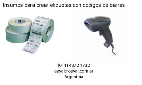 Insumos para crear etiquetas con codigos de barras