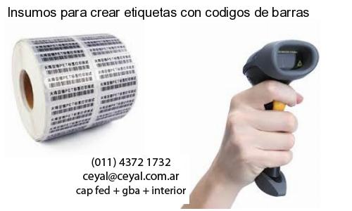 Insumos para crear etiquetas con codigos de barras