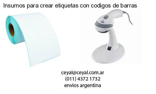 Insumos para crear etiquetas con codigos de barras