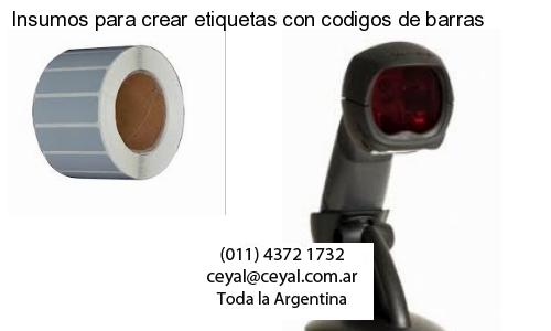 Insumos para crear etiquetas con codigos de barras