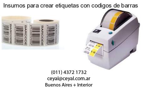 Insumos para crear etiquetas con codigos de barras
