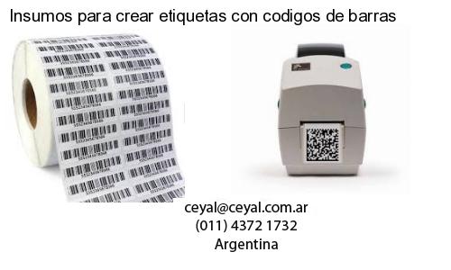 Insumos para crear etiquetas con codigos de barras