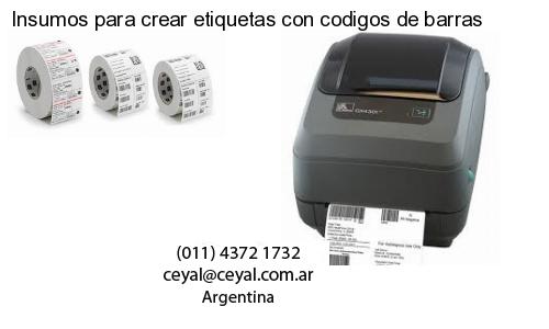 Insumos para crear etiquetas con codigos de barras