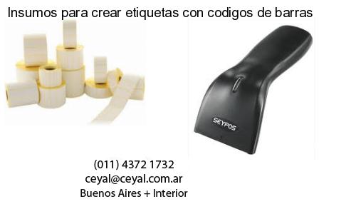 Insumos para crear etiquetas con codigos de barras
