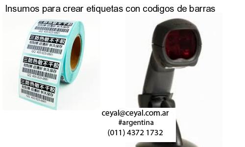 Insumos para crear etiquetas con codigos de barras