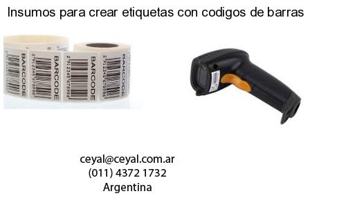 Insumos para crear etiquetas con codigos de barras
