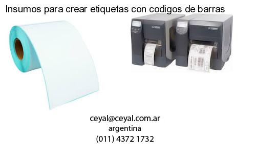 Insumos para crear etiquetas con codigos de barras