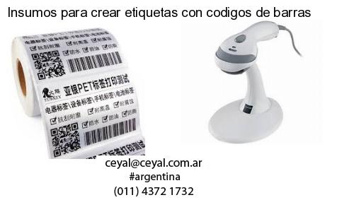 Insumos para crear etiquetas con codigos de barras