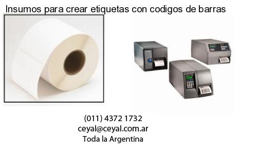 Insumos para crear etiquetas con codigos de barras