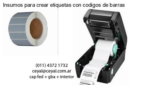 Insumos para crear etiquetas con codigos de barras