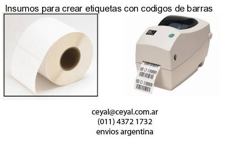 Insumos para crear etiquetas con codigos de barras