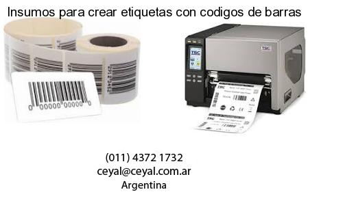 Insumos para crear etiquetas con codigos de barras