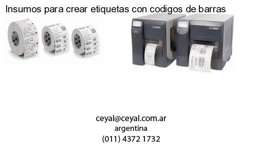Insumos para crear etiquetas con codigos de barras