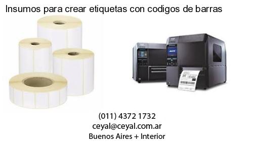 Insumos para crear etiquetas con codigos de barras