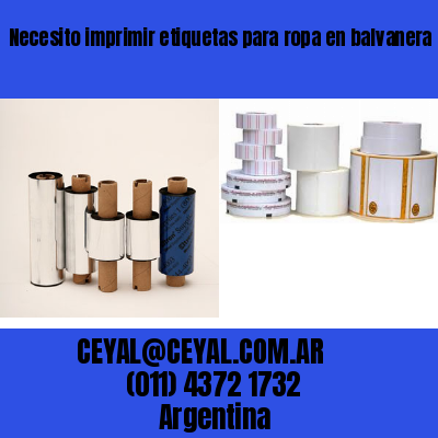 Necesito imprimir etiquetas para ropa en balvanera  buenos aires