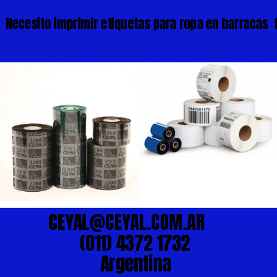 Necesito imprimir etiquetas para ropa en barracas  buenos aires