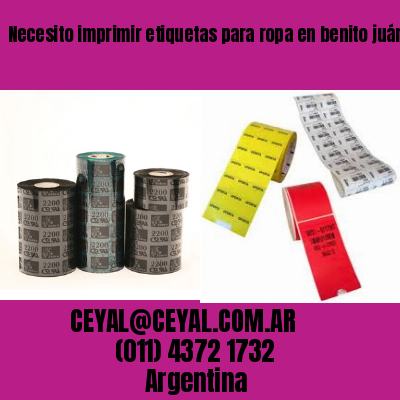 Necesito imprimir etiquetas para ropa en benito juárez