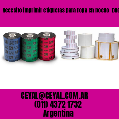 Necesito imprimir etiquetas para ropa en boedo  buenos aires