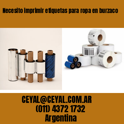 Necesito imprimir etiquetas para ropa en burzaco