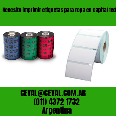 Necesito imprimir etiquetas para ropa en capital federal