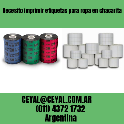 Necesito imprimir etiquetas para ropa en chacarita  buenos aires