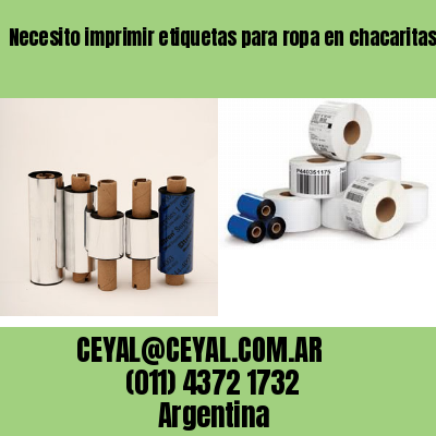 Necesito imprimir etiquetas para ropa en chacaritas