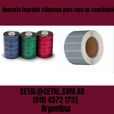 Necesito imprimir etiquetas para ropa en constitucion