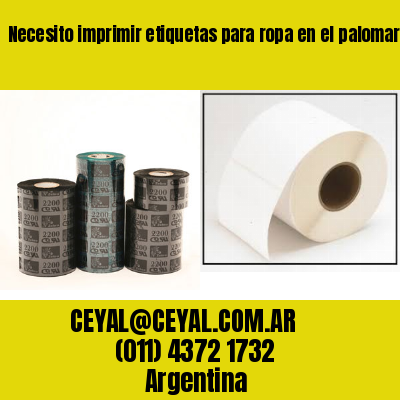 Necesito imprimir etiquetas para ropa en el palomar
