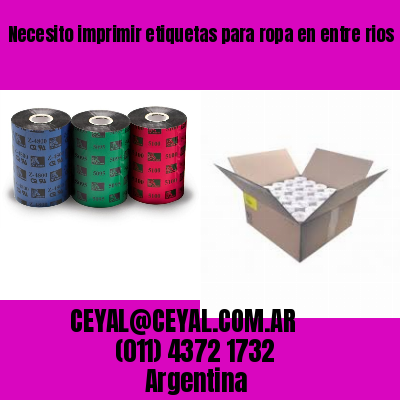 Necesito imprimir etiquetas para ropa en entre rios