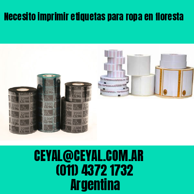 Necesito imprimir etiquetas para ropa en floresta