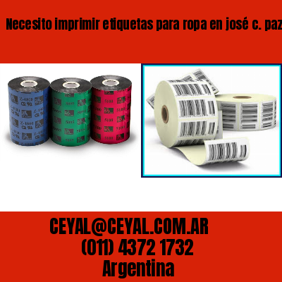 Necesito imprimir etiquetas para ropa en josé c. paz
