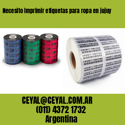 Necesito imprimir etiquetas para ropa en jujuy