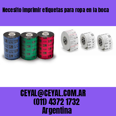 Necesito imprimir etiquetas para ropa en la boca