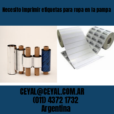 Necesito imprimir etiquetas para ropa en la pampa