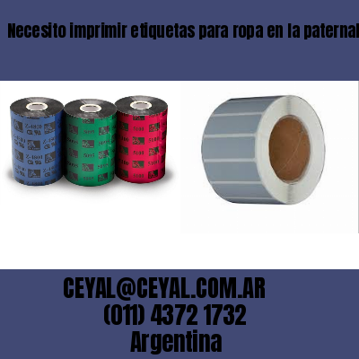 Necesito imprimir etiquetas para ropa en la paternal