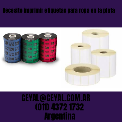 Necesito imprimir etiquetas para ropa en la plata